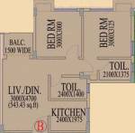 Riya Manbhari Greens Phase II (2BHK+2T (833 sq ft) 833 sq ft)