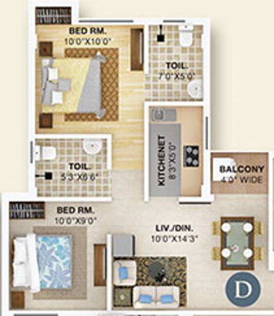 Riddhi Siddhi Imperial Riddhi Siddhi (2BHK+2T (776 sq ft) 776 sq ft)