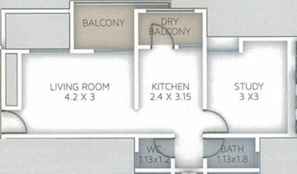 Stargaze Royal Glen (1BHK+1T (392.13 sq ft) 392.13 sq ft)
