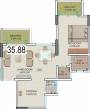 Rahul Eastview II (1BHK+1T (386.21 sq ft) 386.21 sq ft)