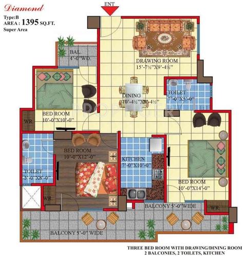 Himalaya Legend (3BHK+2T (1,395 sq ft) 1395 sq ft) Himalaya Legend (3BHK+2T (1,395 sq ft) 1395 sq ft)