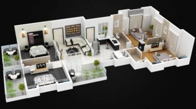 Supertech Defence Colony (4BHK+4T (1,665 sq ft) 1665 sq ft)