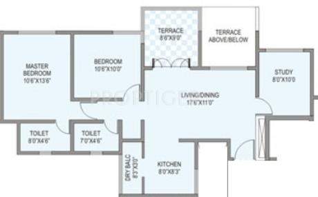 Oxford Olympia (3BHK+3T (1,099 sq ft) + Study Room 1099 sq ft)