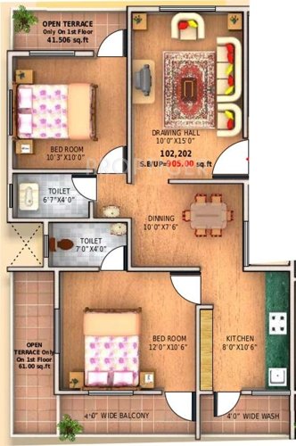 JaiKishan Vaishnav Residency (2BHK+2T (1,034 sq ft) 1034 sq ft)