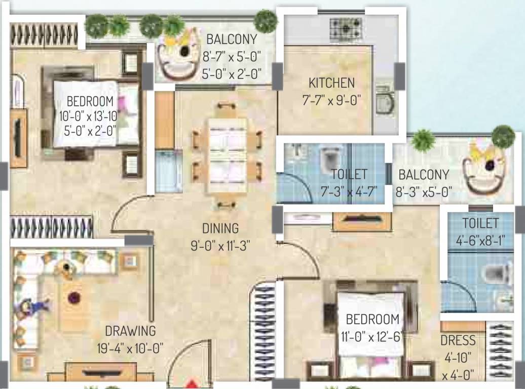 Kotecha Royal Regalia (2BHK+2T (1,199 sq ft) 1199 sq ft) Kotecha Royal Regalia (2BHK+2T (1,199 sq ft) 1199 sq ft)