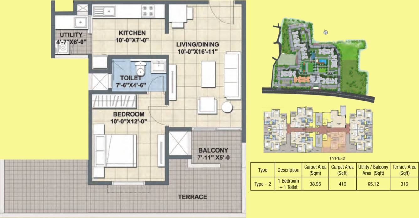 Ajmera Lugaano (1BHK+1T (666 sq ft) 666 sq ft)