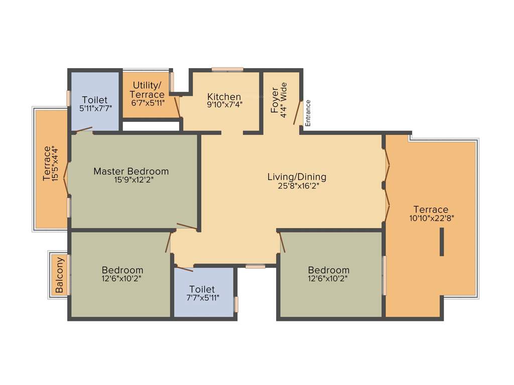 Vatika Premium Floors (3BHK+3T (1,365 sq ft) 1365 sq ft)