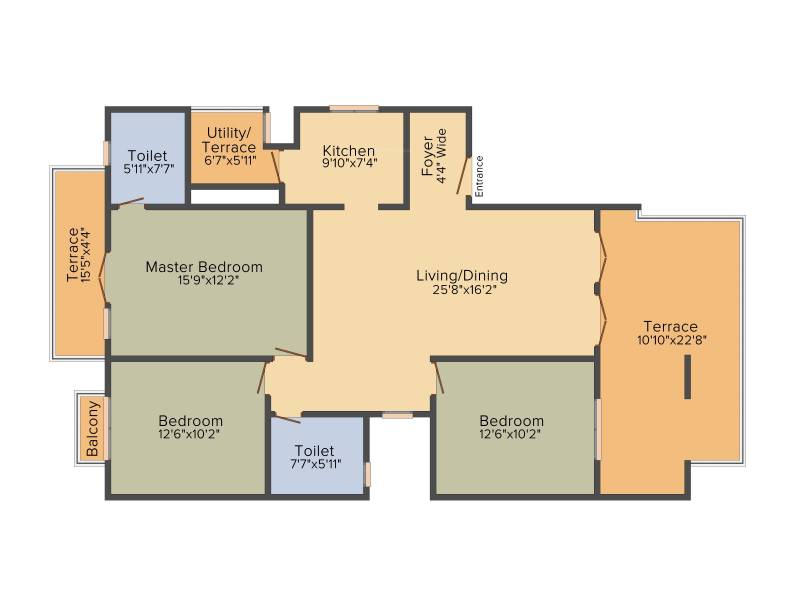 Vatika Premium Floors (3BHK+3T (1,365 sq ft) 1365 sq ft)
