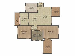 Kalpataru Splendour (2BHK+2T (1364 sq ft) 1364 sq ft) Kalpataru Splendour (2BHK+2T (1364 sq ft) 1364 sq ft)