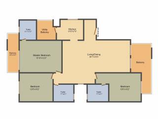 Vatika INXT Floors (3BHK (1387 sq ft) 1387 sq ft) Vatika INXT Floors (3BHK (1387 sq ft) 1387 sq ft)