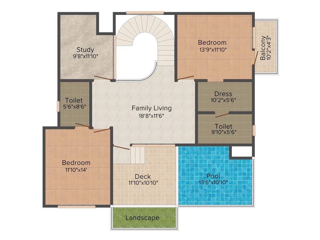 Jain East Parade (4BHK+5T (3496 sq ft) 3496 sq ft)