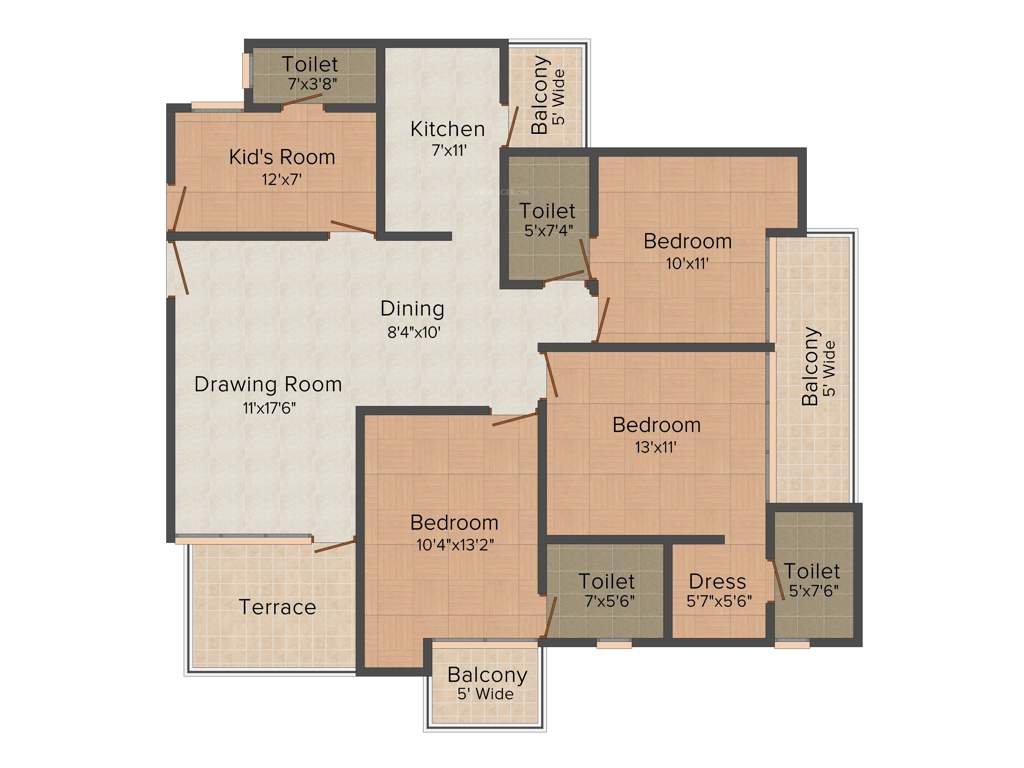 Himalaya Pride (3BHK+3T (1890 sq ft) 1890 sq ft)