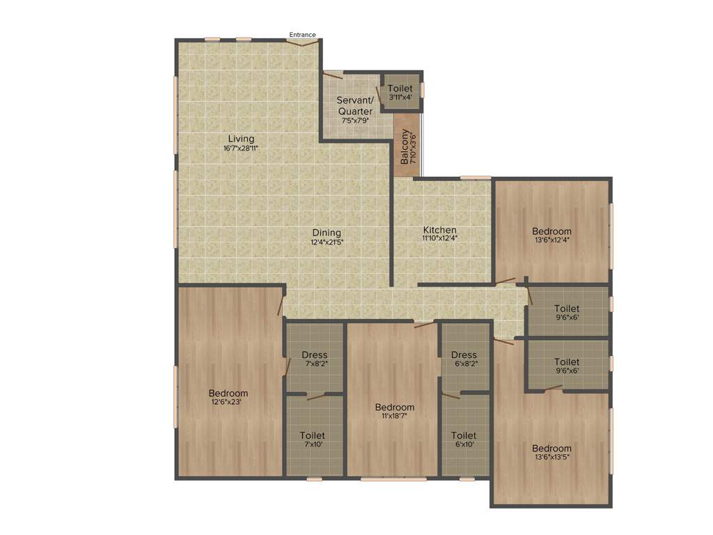 Ideal Ideal Exotica (4BHK+4T (3595 sq ft) 3595 sq ft)