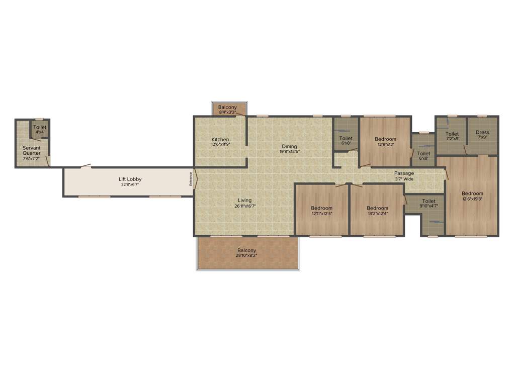 Ideal Ideal Exotica (4BHK+4T (3655 sq ft) 3655 sq ft)