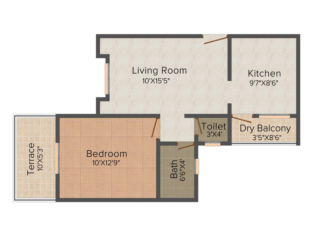 Shree Shree Ram Hill View (1BHK+1T (573 sq ft) 573 sq ft)