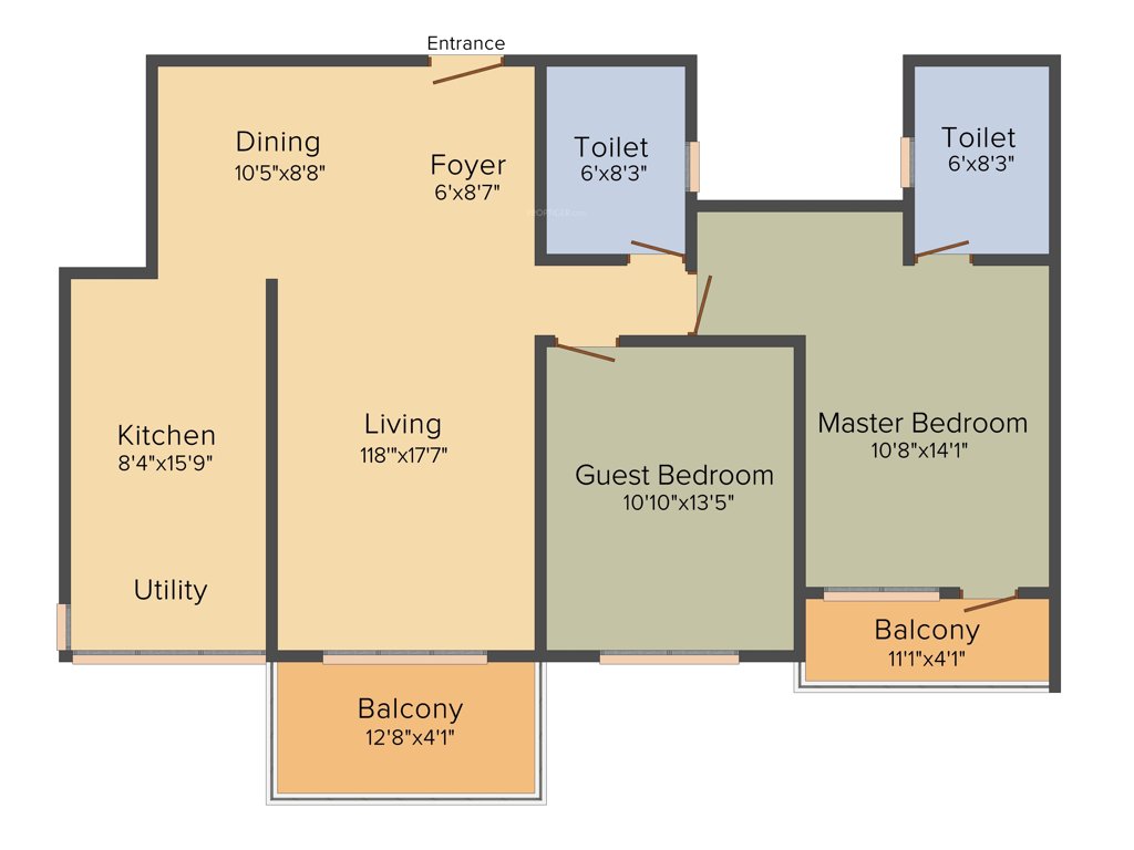 Esteem Splendor I (2BHK+2T (1450 sq ft) 1450 sq ft)
