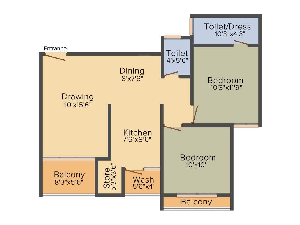 Sahajanand Oasis (2BHK (1188 sq ft) 1188 sq ft)