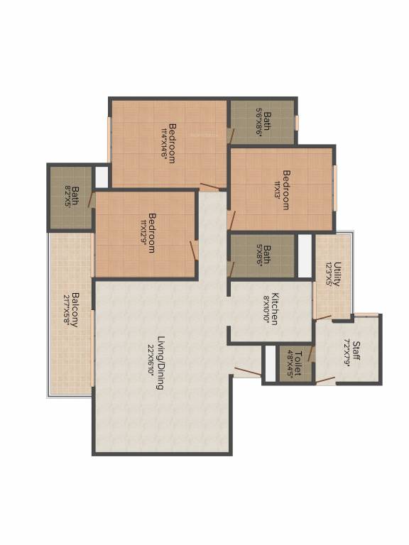 DivyaSree 77 Place (3BHK (1857 sq ft) 1857 sq ft)