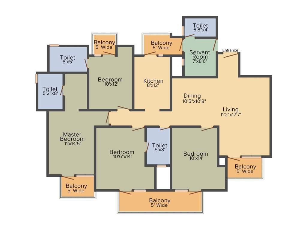 Rudra Aqua Casa (4BHK+3T (2265 sq ft) 2265 sq ft)