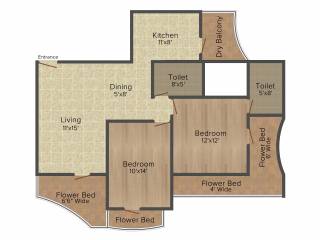 Rustomjee Elements (1BHK+1T (450 sq ft) 450 sq ft)