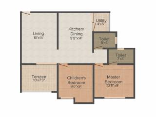 Kushal Swarnali (2BHK+2T (565 sq ft) 565 sq ft)