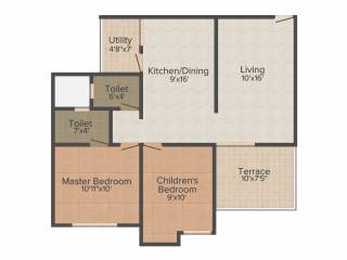 Kushal Swarnali (2BHK+2T (624 sq ft) 624 sq ft)