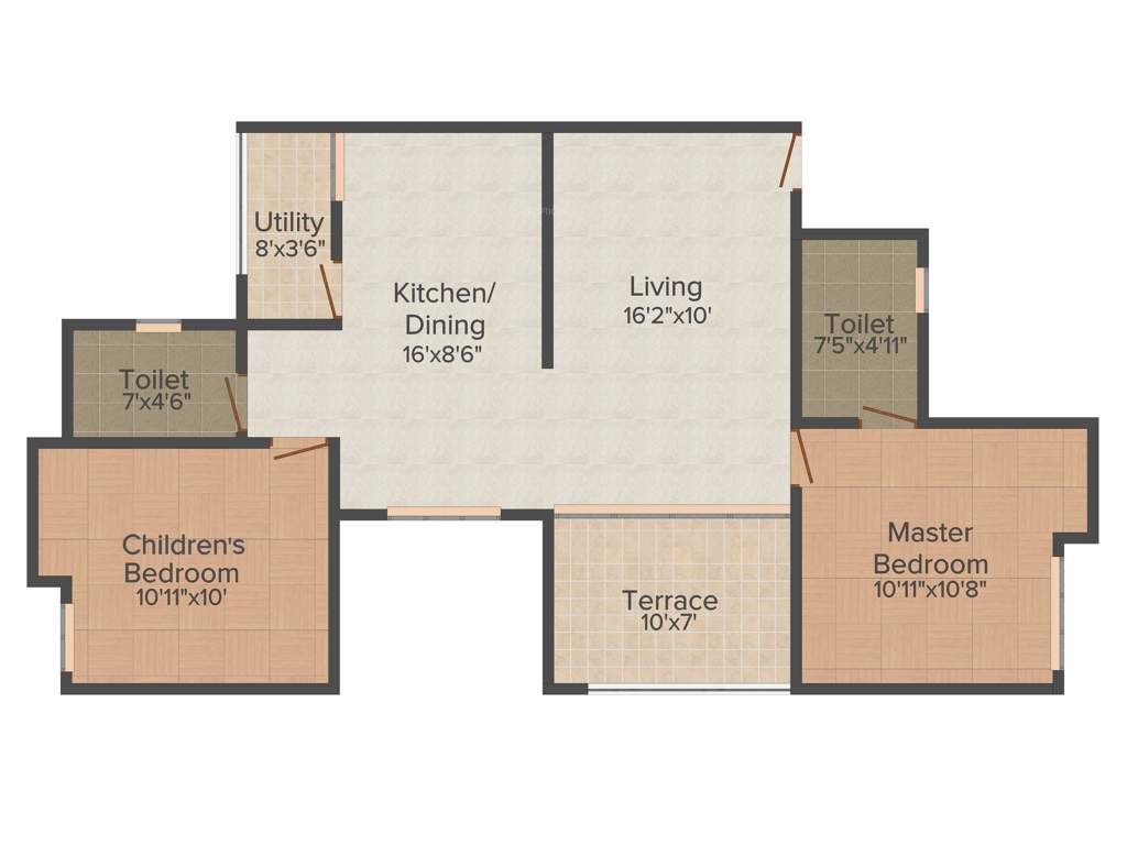 Kushal Swarnali (2BHK+2T (667 sq ft) 667 sq ft)