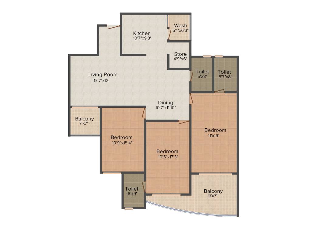 JP Iscon Platinum (4BHK (2472 sq ft) 2415 sq ft)