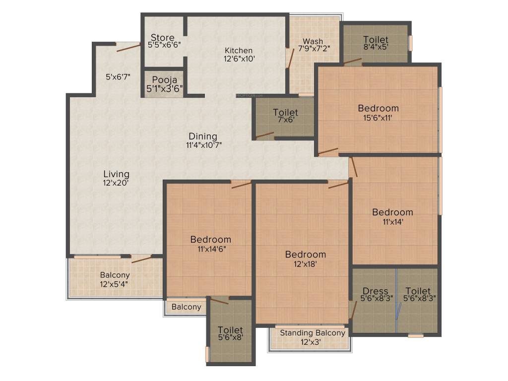 JP Iscon Platinum (4BHK (2472 sq ft) 2950 sq ft)