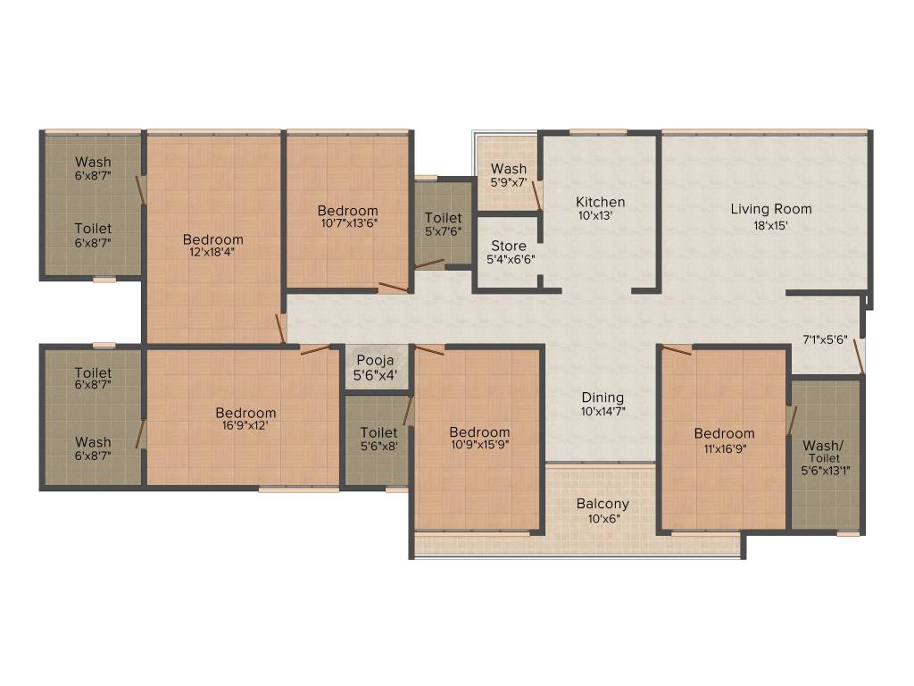 JP Iscon Platinum (4BHK (2472 sq ft) 3725 sq ft)