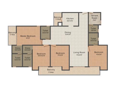Pyramid Speedway Avenue (2BHK+2T (982 sq ft) 2365 sq ft)