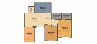Mont Vert One (2BHK+2T (1077 sq ft) 1077 sq ft) Mont Vert One (2BHK+2T (1077 sq ft) 1077 sq ft)
