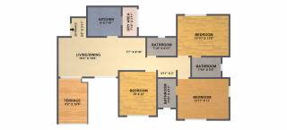 Mont Vert One (3BHK+3T (1403 sq ft) 1403 sq ft) Mont Vert One (3BHK+3T (1403 sq ft) 1403 sq ft)