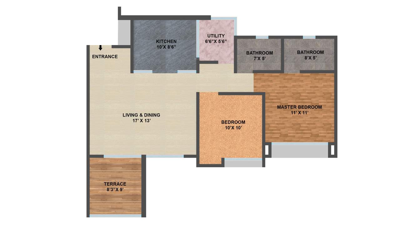 Gagan Lawish (2BHK+2T (1058 sq ft) 1058 sq ft)