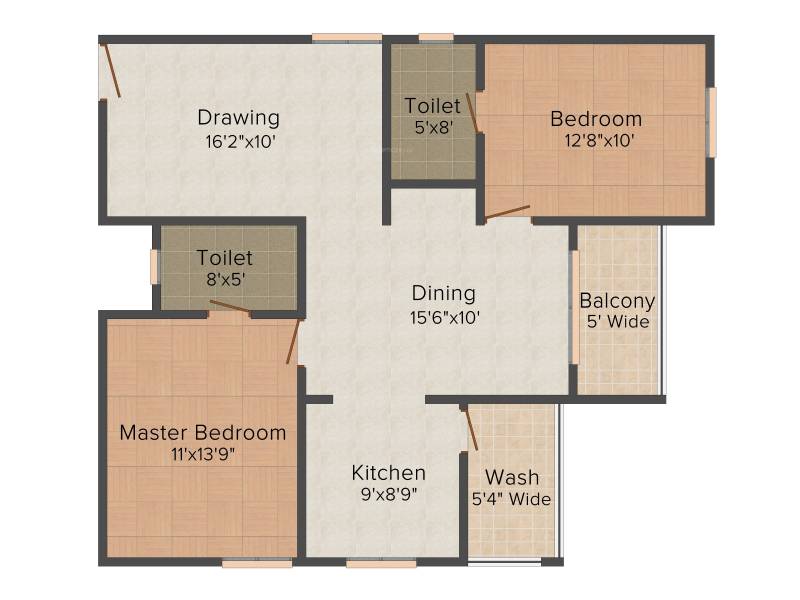 Srinidhi Sri Moonstone Park (2BHK+2T (1162 sq ft) 1162 sq ft)