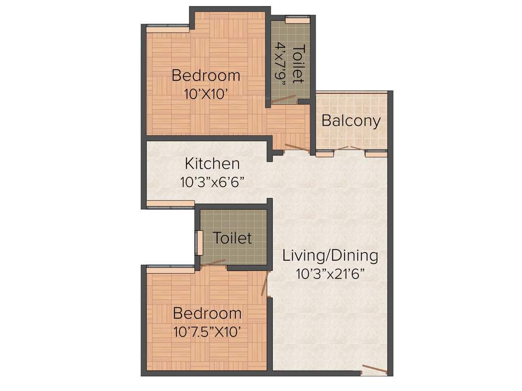 Adinath Shantiniketan (3BHK (1075 sq ft) 1091 sq ft)