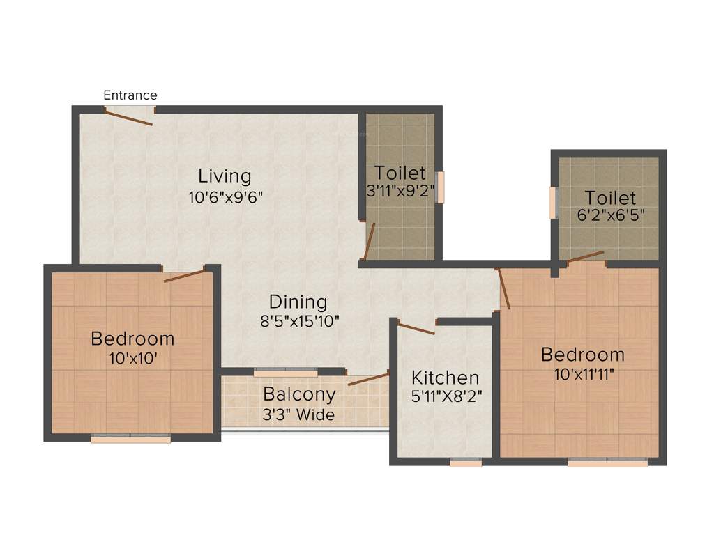 Skyline Harmony (2BHK+2T (953 sq ft) 953 sq ft)