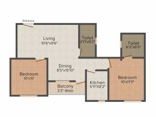 Skyline Harmony (2BHK+2T (953 sq ft) 953 sq ft) Skyline Harmony (2BHK+2T (953 sq ft) 953 sq ft)