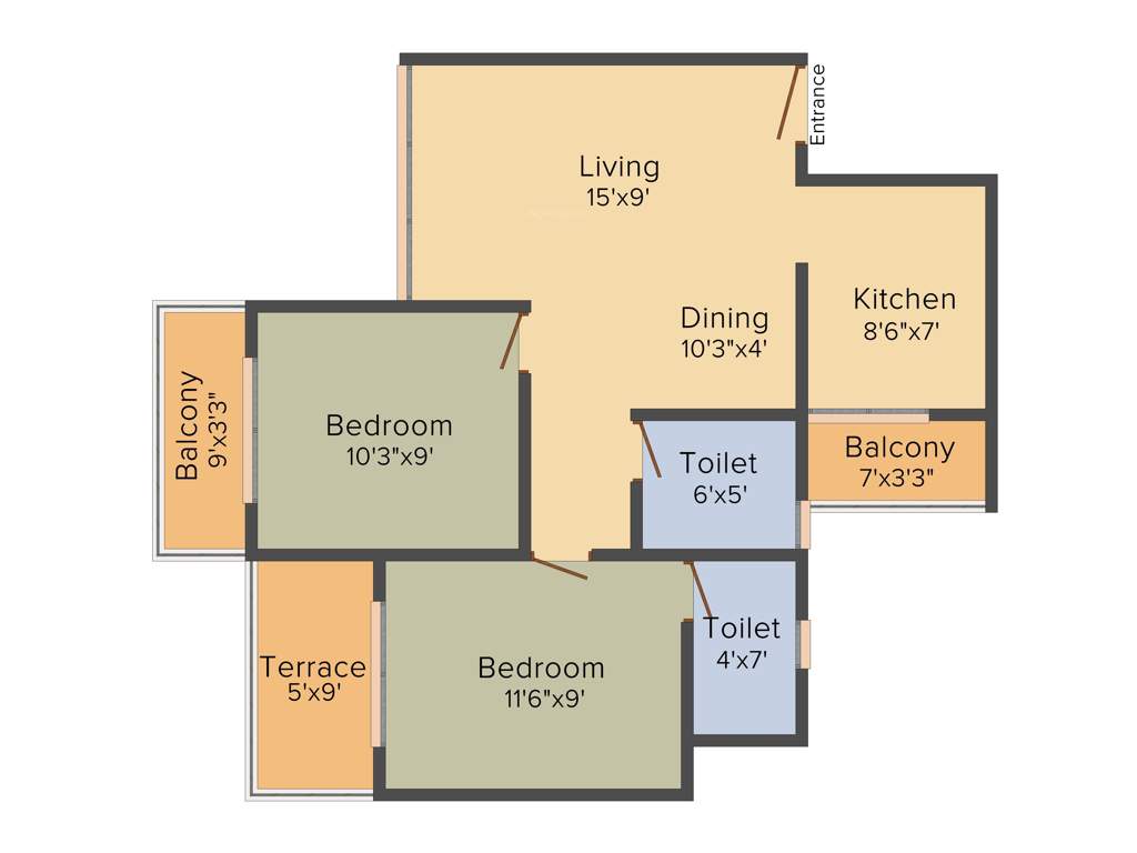 Siddhivinayak Garima (2BHK (905 sq ft) 905 sq ft)