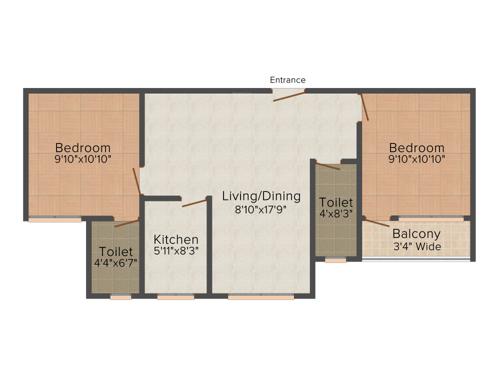 Vishnu Mahamaya (2BHK+2T (908 sq ft) 908 sq ft)