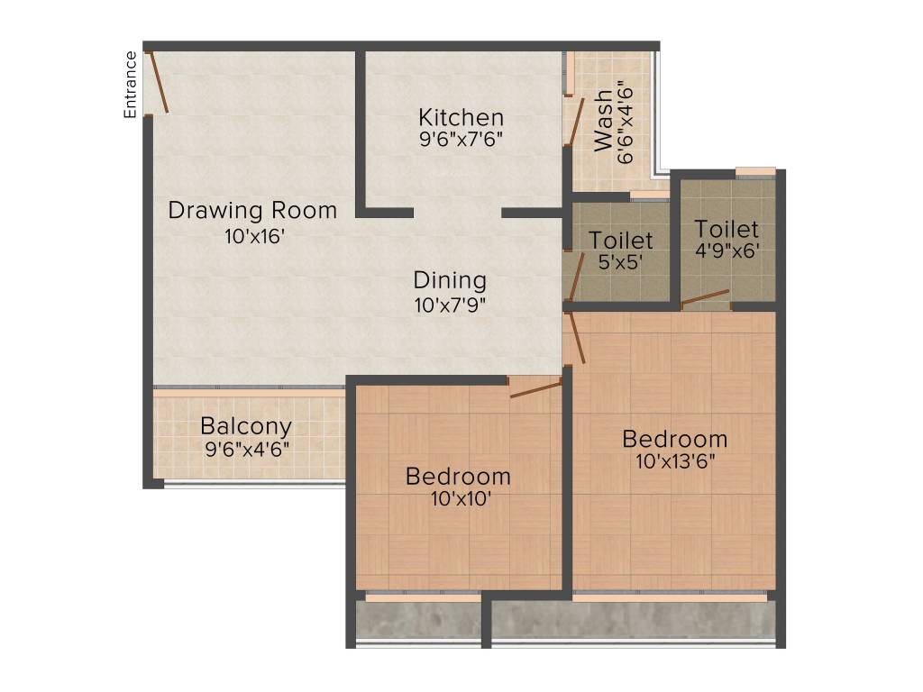 Balaji Shri Balaji Enclave (2BHK+2T (1161 sq ft) 1161 sq ft)