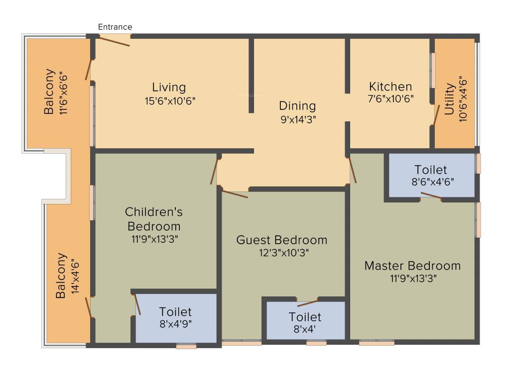 Lahari Twins (3BHK (1640 sq ft) 1640 sq ft) Lahari Twins (3BHK (1640 sq ft) 1640 sq ft)