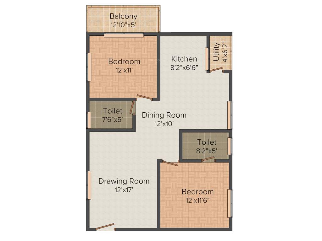 Sankalp Cherry Blossom (2BHK+2T (1350 sq ft) 1350 sq ft)