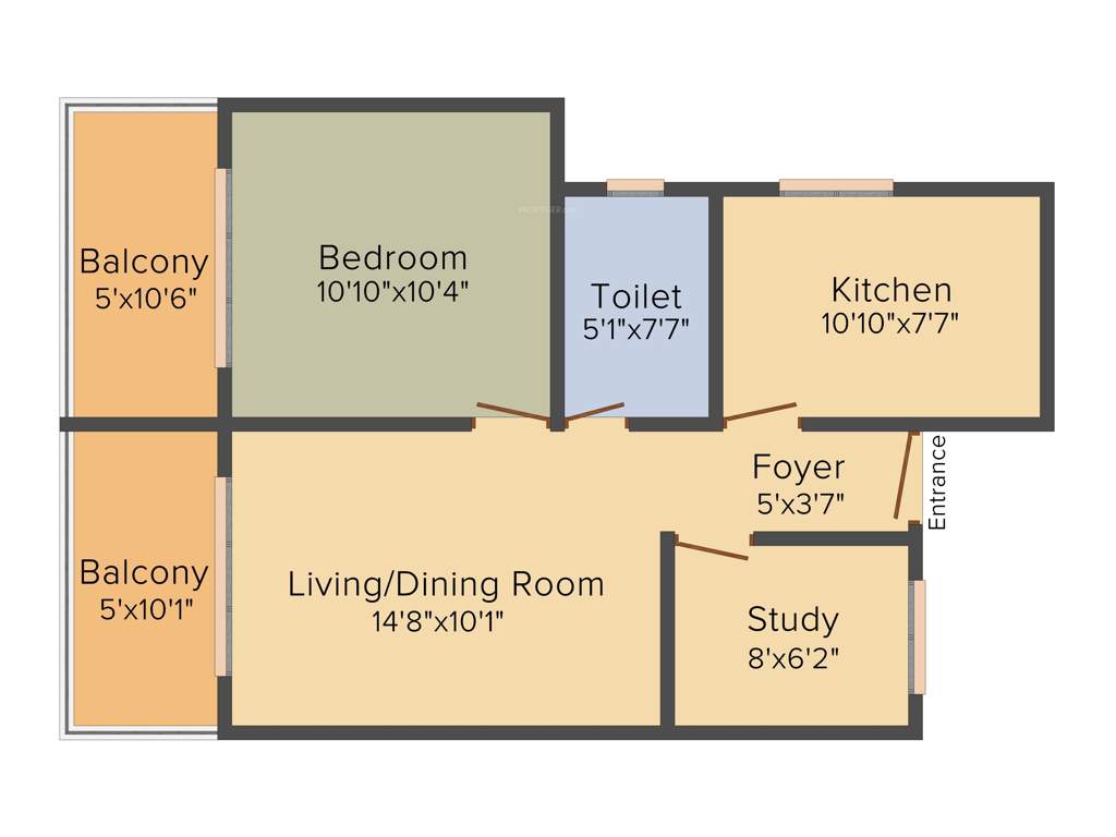 Suvastu Astoria Park (1BHK+1T (799 sq ft) 799 sq ft)