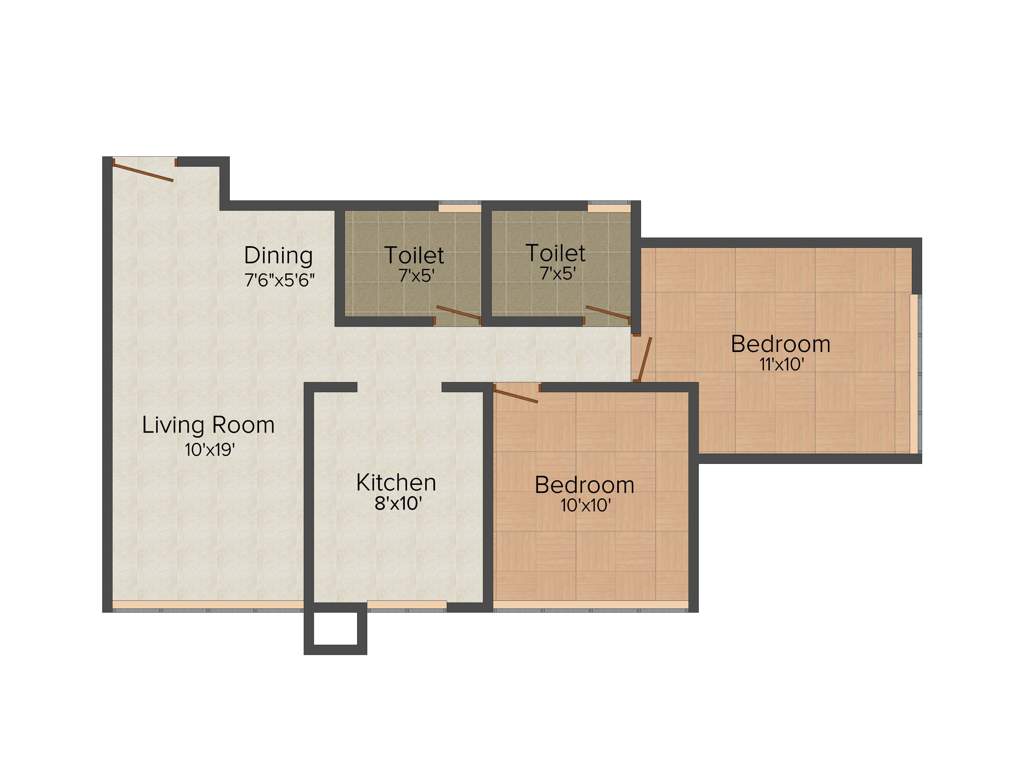 Millionaire Heritage (3BHK+2T (1280 sq ft) 1068 sq ft)