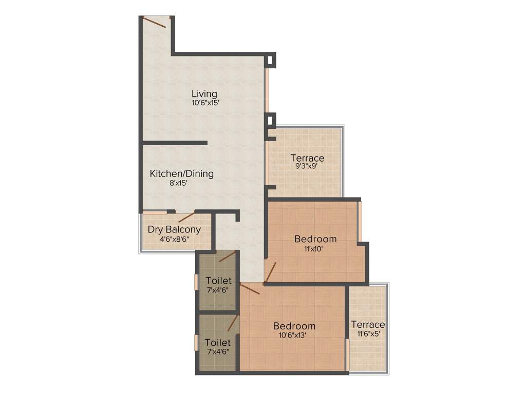 Crystal 33 KeshavKunj (2BHK (1097 sq ft) 1097 sq ft)