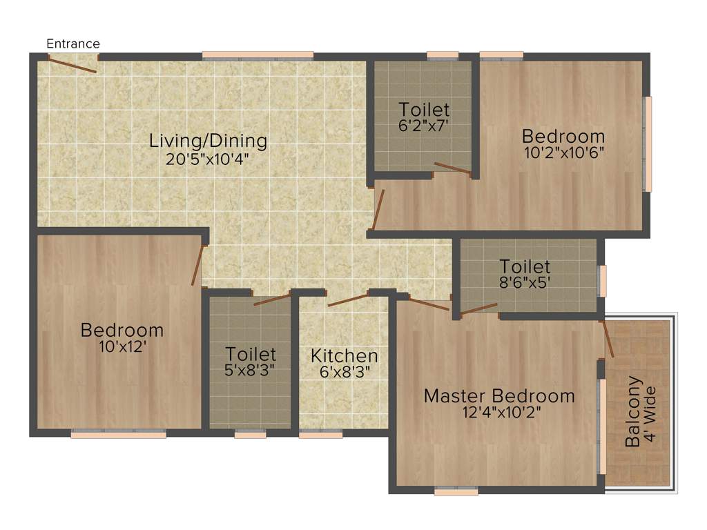 Arrjavv Sonar Kella (3BHK+3T (1282 sq ft) 1282 sq ft)