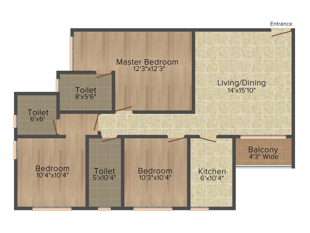 Arrjavv Sonar Kella (3BHK+3T (1343 sq ft) 1343 sq ft)