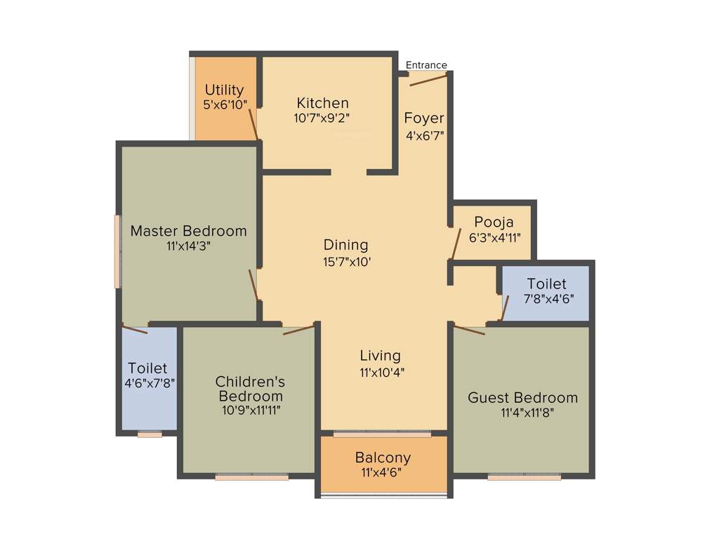 Mahendra Elena 5 (2BHK+2T (1355 sq ft) 1355 sq ft)