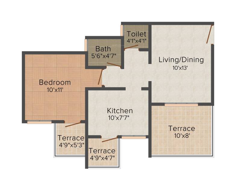 Dynamic Dynamic Linea (1BHK+1T (727 sq ft) 727 sq ft)